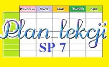 Plan lekcji na rok szkolny 2025 / 2026